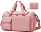 Tokeya Sacs de Sport Femme, Pliable Sac de Voyage avec Compartiment Chaussure y Poche Humide, Grande Capacité Sac de Fitness, Imperméable Sac à Gym Sport Léger Sacs de Week-End Bag, Rose