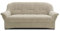 DOMO. collection Sofa Bahia FK, 3er Couch mit Federkernpolsterung, Federkernsofa in klassischem Design, 3 Sitzer, Polstermöbel 200 x 57 x 91 cm (BxTxH), beige-grau