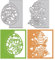 GLOBLELAND 2 Stück Osterei Rahmen Stanzformen Metall Osterhase Grenze Stanzschnitte Prägeschablonen Vorlage für die Papierkartenherstellung Dekoration DIY Scrapbooking Album Dekor