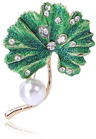 MAYIYAHO Broche Noire Bijoux Luxe Broche Feuille Vintage Hommes #39;S Broche Pin Strass Broches Hot Winter Cadeau