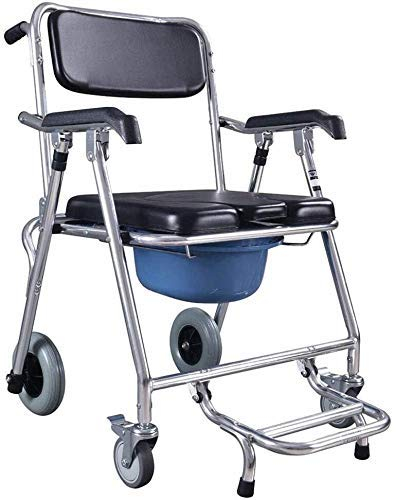 Mobiler Stuhl, Sitz, Duschstuhl mit Rollen, Kommode, klappbarer Toilettenstuhl, Badezimmer, Toilette für Hocker, ältere Menschen mit Behinderungen 94