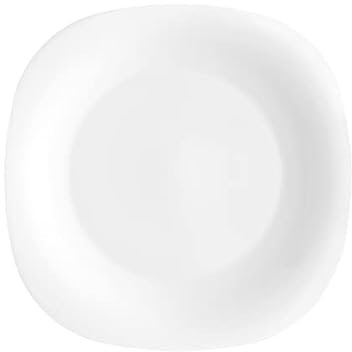 Bormioli Rocco ‘Parma’ White Soft Square Side Plates/Dessert Plates Set – Strong Tempered Opal Glass – Microwave & Dishwasher-Safe – Luxury Italian Tableware (4)