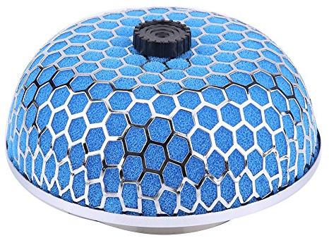 Car Air Intake Inlet Filter Cleaner Mushroom Foam Gauze High Flow Universal (Blue)
