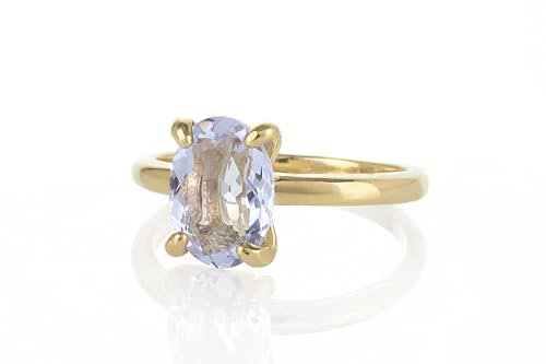 Tansanit Gold Ovale Edelstein Ring - Gold Gefüllt Ring - Solitär Versprechen Ring - 14k Gold Verlobungsring - 18k oder 24k - Dezember Geburtsstein - Verlobungsring - Einzelband Stapelbar Ring