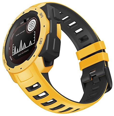 ANZOAT Correas de silicona para reloj inteligente Garmin Instinct de 22 mm, correa de repuesto para instinto/deportes electrónicos/marea/solar, For Instinct Solar, Agate