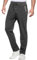 ZOXOZ Jogginghose Herren Baumwolle mit Reißverschluss Taschen Trainingshose Sporthose Sweatpants Slim Fit Herren Hose Dunkelgrau M