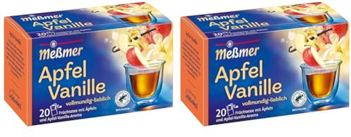 Meßmer Apfel-Vanille | 20 Teebeutel | Vegan | Glutenfrei | Laktosefrei (Packung mit 2)