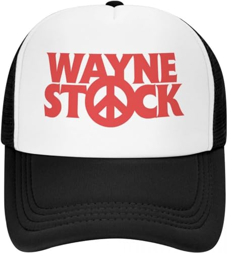 BDJYHACP Baseballkappe Snapback Sonnenhut Custom Wayne Stock Baseball Cap Damen Herren Atmungsaktiv Wayne's World Trucker Hat Streetwear Männer Frauen