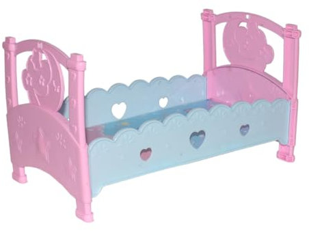 VICASKY Doll Furniture Baby Toy Bed Boys and Girls Play House Plastic Doll Room Bed Girls Playing House
