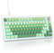 SOLIDEE Mechanical keyboard wired 75 percent,Hot Swappable Keyboard with Gasket Structure,RGB Backlit TKL Keyboard,82 Keys NKRO Compact Mechanical Keyboard with Volume Knob(82 Matcha Gradient)