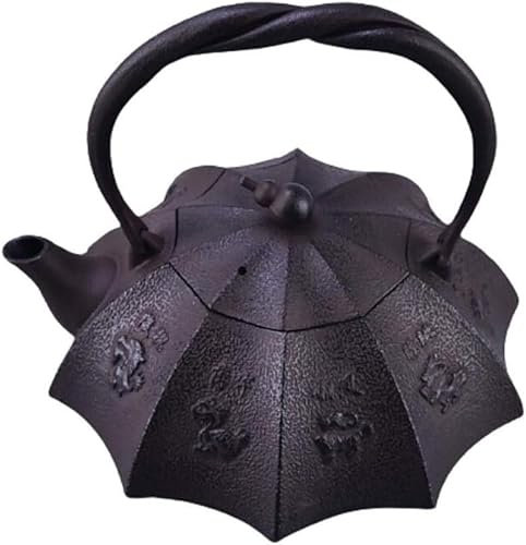 Japanese Iron Kettle cast Iron Handmade Kettle teapot Home Tea Brewer, teapot teapot cast Iron Handmade Retro Kettle(Color:A)
