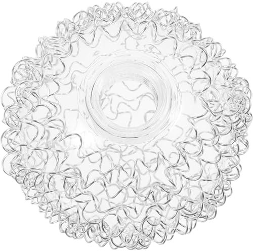Kichvoe Pantalla De Globo De Cristal Transparente Con Alambre De Aluminio Para LáMpara G9 De 6 Pulgadas Protector De Bombilla DiseñO De Jaula Para DecoracióN De Hogar
