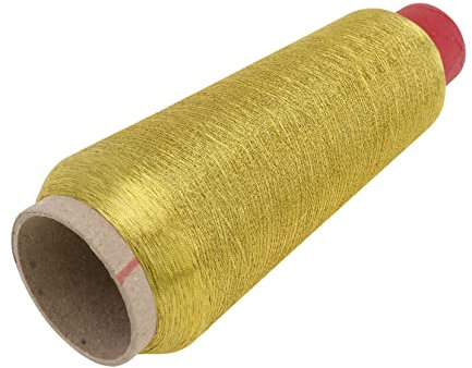 HAPINARY 2St 150d Nähgarn codieren embroidery thread gold faden nähfaden metallischer Seidenfaden Armband-Set Perlen-Kit Zubehör für Goldspule Nähgarn metallisches Maschinenstickgarn Kabel