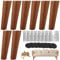 SENENQU 8 Pack Angled Furniture Legs 8 Inch Solid Wood Sofa Legs Natural Wooden Couch Legs Replacement Legs for Armchair, Cabinet, Chair, Footstool, Mid Century Modern Dresser, Brown