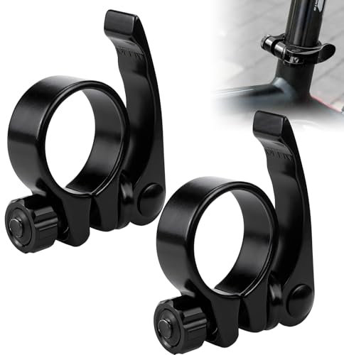 LPZMPZ Abrazadera Sillin Bicicleta 2 PCS Abrazadera de Tija de Sillín con Palanca de Liberación Rápida, Cierre de sillín Abrazadera de Aluminio para para Bici de Montaña Carretera MTB, 31.8mm