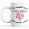 Paroles d'amour Cadeau Collegue Travail Femme Original Mug la Meilleure Collègue du Monde Entier Tasse Pot de Depart Anniversaire Noel et Plaisir d'offrir Santa Secret