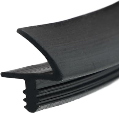 Türdichtung für Zimmertüren, Türgummi Türdichtung Dichtprofil Für Holztür Zarge Zargendichtung, Innentürdichtung zur Schalldämmung und Kollisionsvermeidung für 3.3mm Nut und 11mm Falz (Schwarz, 10M)