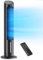 Dreo Evaporative Air Swamp Cooler, 40” Standing Fans that Blow Cold Air, 80° Oscillating Bladeless Cooling Fan for Bedroom, Removable Water Tank, Ice Packs, Remote Control, 4 Speeds, 7H Timer, Black