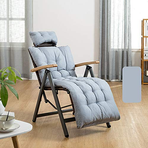 Rattan-Lounge-Sessel für Garten, Terrasse, Strand, Pool, verstellbare Liege mit 9 Geschwindigkeitsstufen