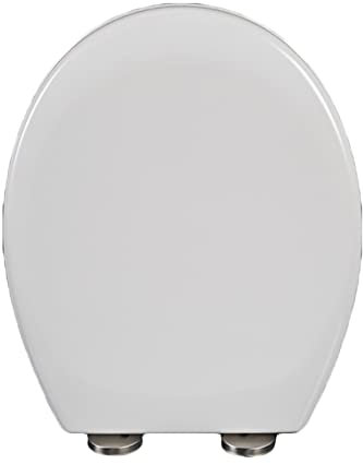 Siège de toilette avec fermeture douce, libération rapide pour un nettoyage facile, siège de toilette ovale, siège de toilette à fermeture lente, siège de toilette durable, fixation supérieure, forme