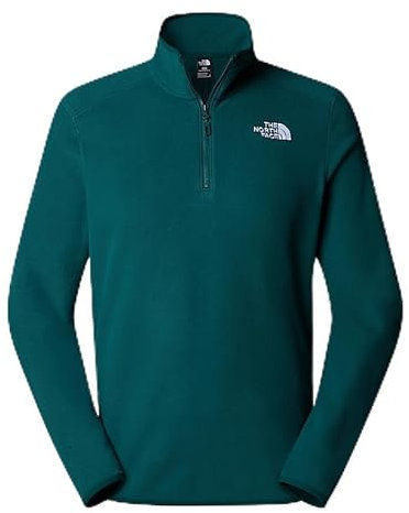 THE NORTH FACE NF0A855W6GI M 100 Glacier 1/4 Zip - EU Maglia Lunga Uomo Deep Nori Taglia S