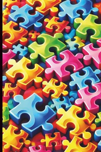Vibrant Jigsaw Puzzle Notebook - 120 Pages: Colorful Journal for Notes, Writing, and Creativity