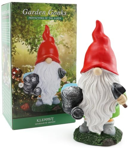 Large Garden Gonk Statue 33cm x 13cm x 20cm Gnome Ornament holding a Watering Can – Perfect for Home & Garden Decor, Decorative Figurine for Patio, Balcony, Yard, Lawn Boxed, Great for Gifting