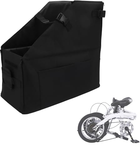 Keeper Box for Folding Bike, Foldable Cycle Storage Box, Zippered Transport Carry Case, Keep Bike Vertical for Car, Trunk, Travel