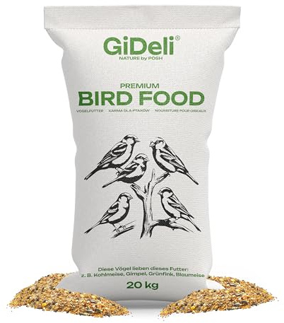 GiDeli Vogelfutter für Wildvögel ganzjährig 20 kg Wildvogelfutter erstklassige Zusammensetzung