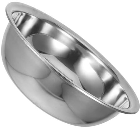 DECORNIJIA Extra Large Stainless Steel Vegetable Bowl with Flat Base for Mixing Dough Serving Soup and Food Preparation Polished Surface Generous Capacity Kitchen Basin for Dining and Cooking