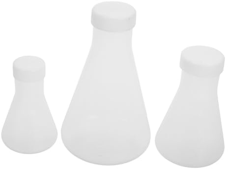 LIGIGWASH 3pcs Plastic Erlenmeyer Flasks for Children with 50ml 100ml and 250ml Capacities Triangular Laboratory Beakers Educational Science Toys for School and Home Experiments