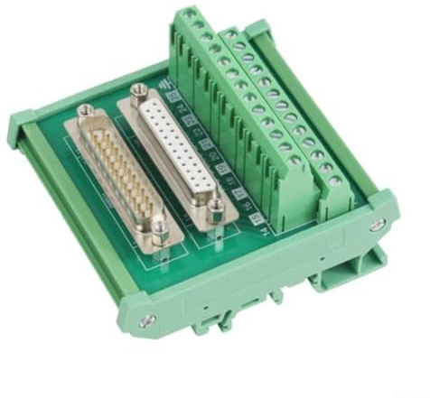 DB25 Stecker auf Buchse, DIN-Schienenmontage, Klemmleisten-Adapter, 25-polig, D-Sub für Breakout-Board, FR4, Leiterplatten-Schraubklemme, 0,7 A, 18, 26 AWG, industrielles elektrisches Modul