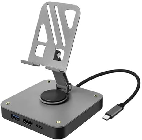 INSEOWI 3-Port Docking Station With Metal Stand 4K30Hz Output For Gaming Consoles & Laptops Portable Docking Station Switches