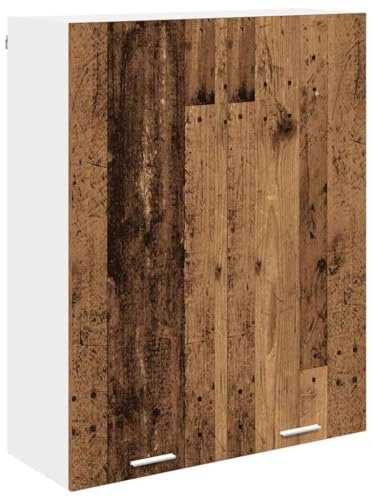 vidaXL Hängeschrank mit Tür Altholz 80 x 31 x 100 cm Holzwerkstoff, Großzügiger Stauraum, Moderne Küchenschränke, robust, rechteckiges Design, clevere Innenorganisation
