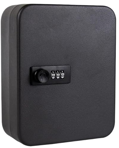 Schlüsselschrank Key Lock Box Schlüssel Safe Storage Ersatz Autoschlüssel Organizer for Home Office Für Zuhause(M-Black-Code)