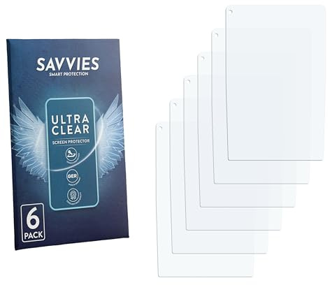 Savvies 6 Stück Schutzfolie für Newland PT60 Narvalo Displayschutz-Folie Ultra-Transparent