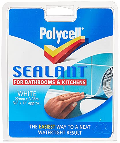 Polycell SSBKWH22 22mm Bathroom/ Kitchen Sealant Strip - White