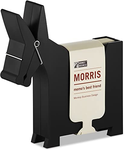 Morris der Esel: Schreibtisch-Memohalter | Niedliches Schreibtischzubehör & Bürobedarf | Schreibtischdekoration | Schreibtischbedarf: Halter & Spender | Haftnotiz-Halter |von Monkey Business (Schwarz)