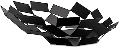 Alessi La Stanza dello Scirocco MT03 B - Centrepiece in Steel Coloured with Epoxy Resin, Black