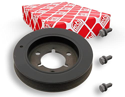 febi bilstein 33797 Riemenscheibe (entkoppelt) für Kurbelwelle, mit Schrauben, 1 Stück | Kompatibel mit: PEUGEOT 106 II