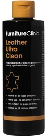 Furniture Clinic Nettoyant Cuir Ultra Nettoyant Cuir Polyvalent – Nettoyant Cuir pour Canapés - Nettoyant Intérieurs de Voiture en Cuir – Nettoie en Profondeur Tous Les Types de Cuirs – 250 ML
