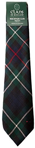 I LUV LTD MacKenzie Clan 100% Wool Scottish Tartan Tie