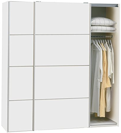 Schwebetürenschrank VERONA, Kleiderschrank, weiß