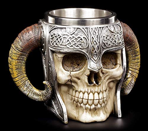 Nemesis Now Viking Skull Unisex Bierkrug Standard Polyresin Gothic, Totenköpfe, Wikinger