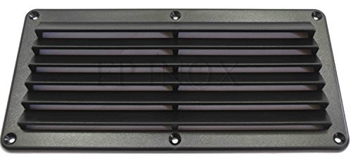 Griglia Aerazione Rettangolare In Plastica 260 x 125 mm nero