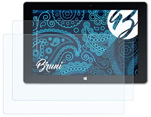 Bruni Schutzfolie kompatibel mit Trekstor SurfTab Wintron 10.1 Volks-Tablet Folie, glasklare Displayschutzfolie (2X)