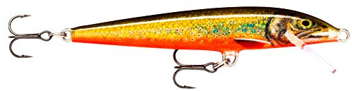 Rapala Original Floater Lure with Two No. 7 Hooks, 0.9-1.5 m Swimming Depth, 9 cm Size, Live Char