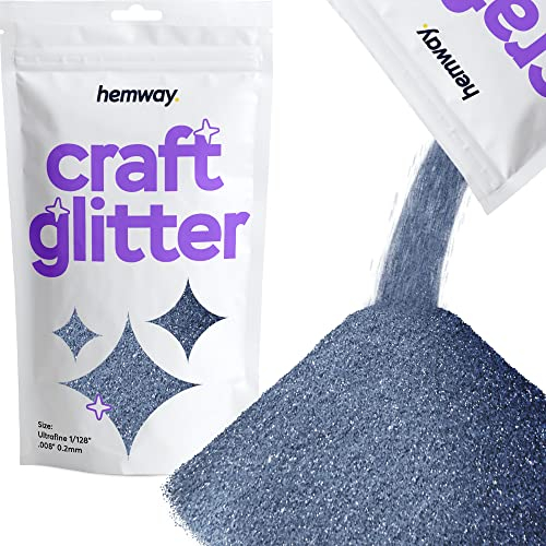 Hemway Craft Glitter - Azure Blue | Ultrafine Metallic Sequin Flakes for Resin & Epoxy Crafts | Supplies for Tumblers, Cards, Jewellery, Candle, Hair, Face, Body & Nail Art | 100 g