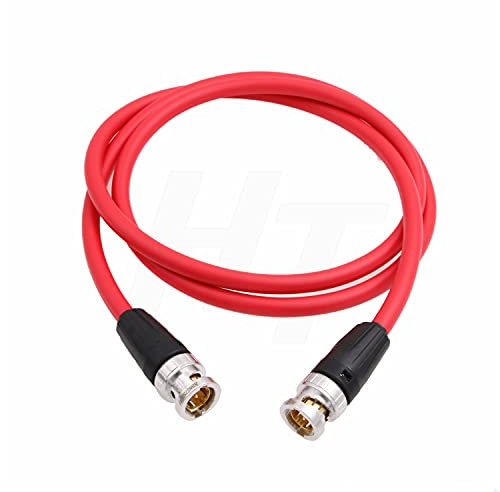 HangTon HT 12G 4K Raw SDI cavo video coassiale BNC a BNC Canare LV-61S 75 ohm per ARRI Sony Camera Monitor flessibile schermato 30cm rosso