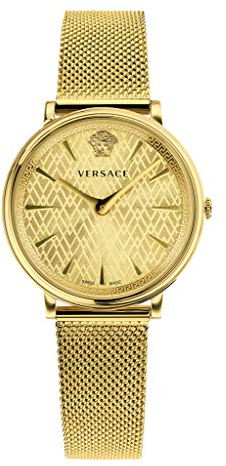 Versace Damen Uhr Armbanduhr V-Circle VBP060017 Edelstahl